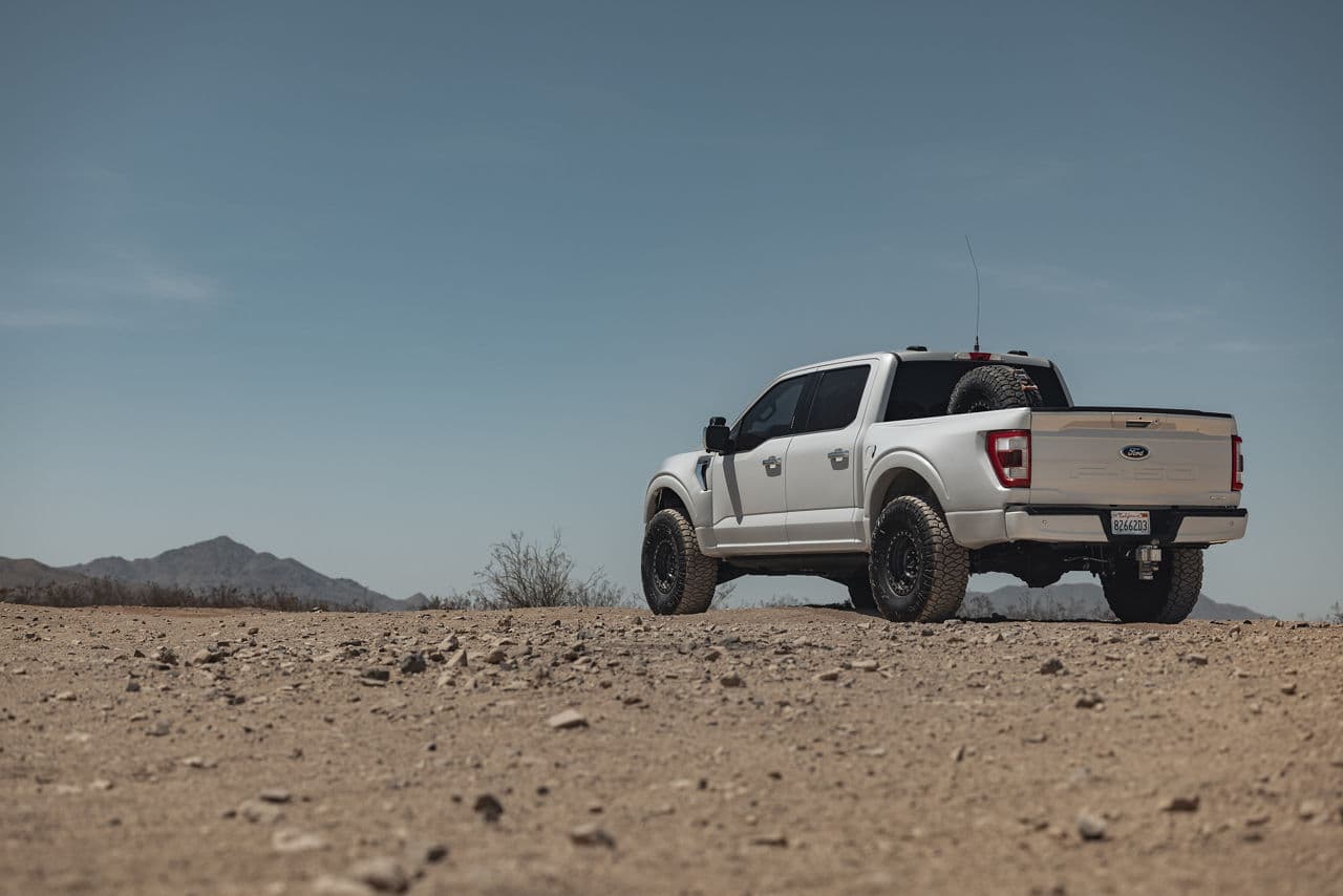 Detail view of 2020 Ford F150 with wheels