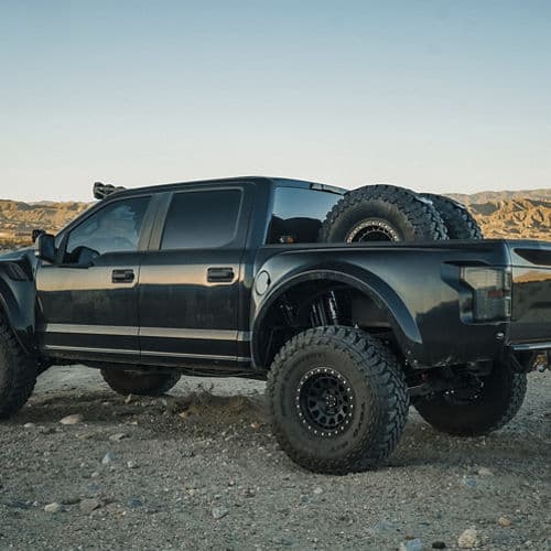 Detail view of 2020 Ford F150 with wheels