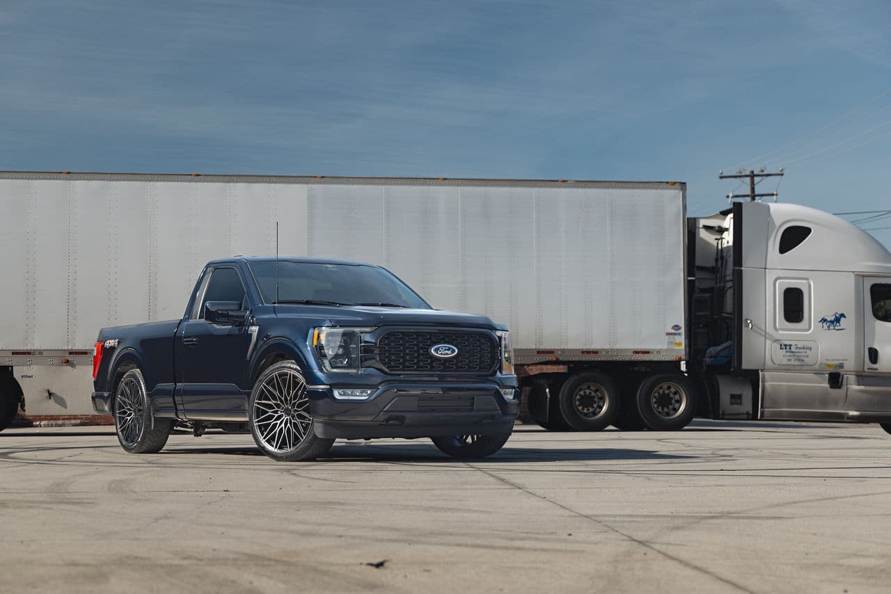 Front view of 2020 Ford F150 with wheels