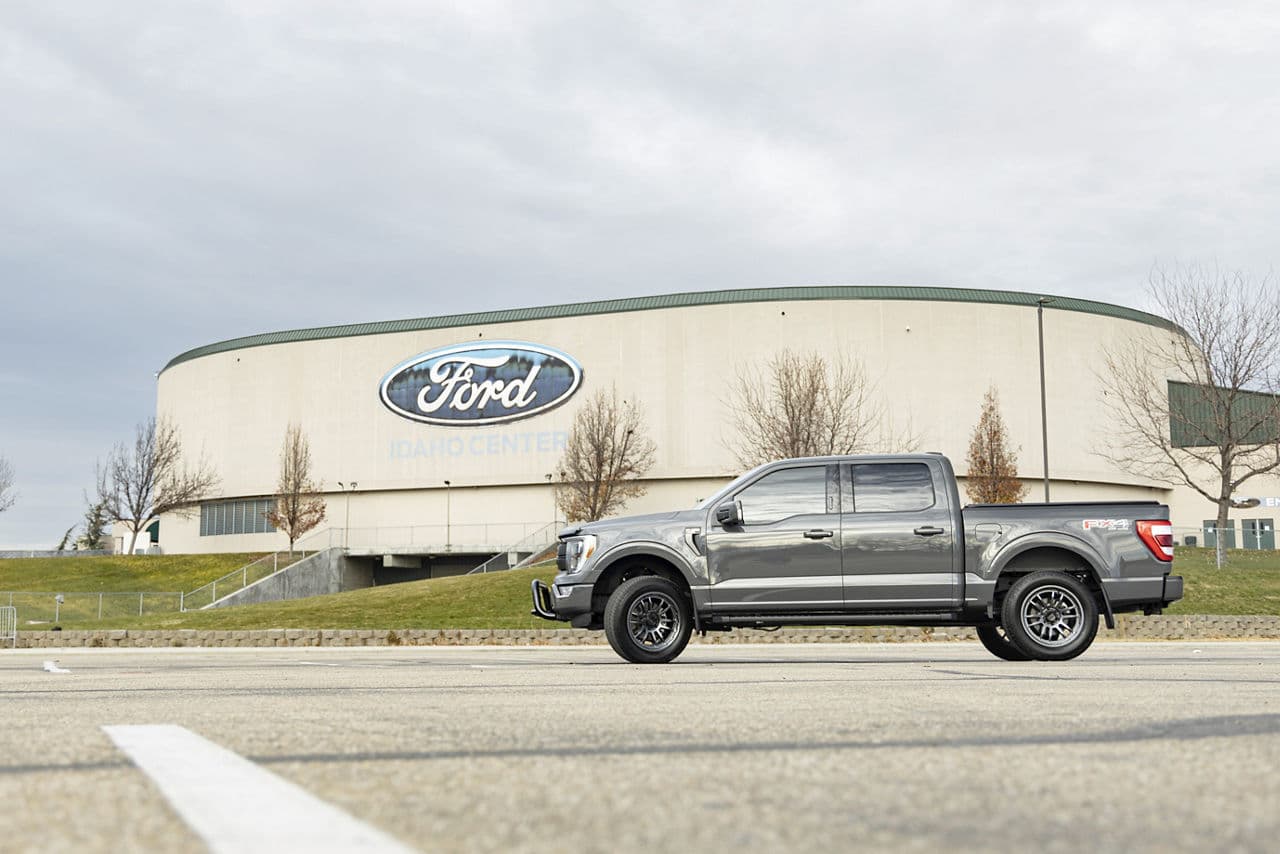 Detail view of 2020 Ford F150 with wheels