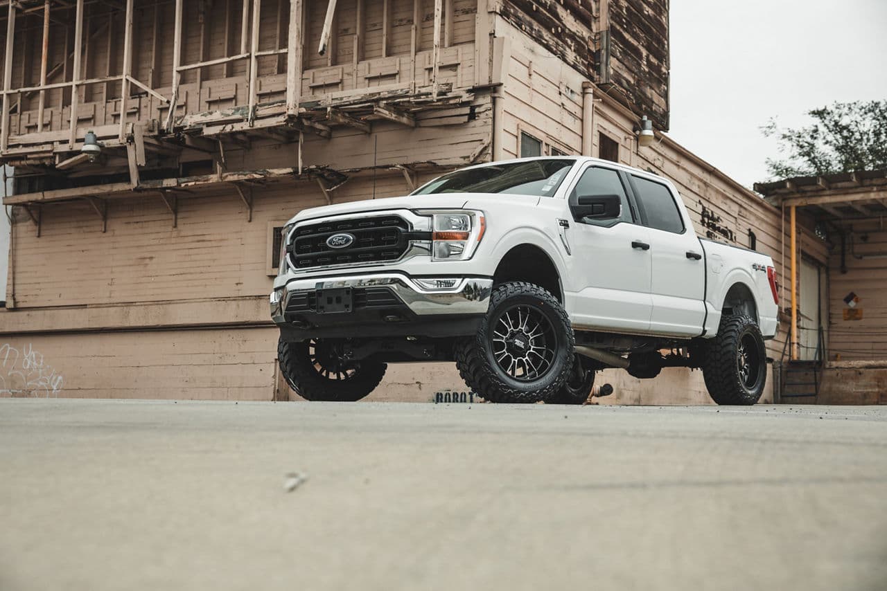 Front view of 2020 Ford F150 with wheels