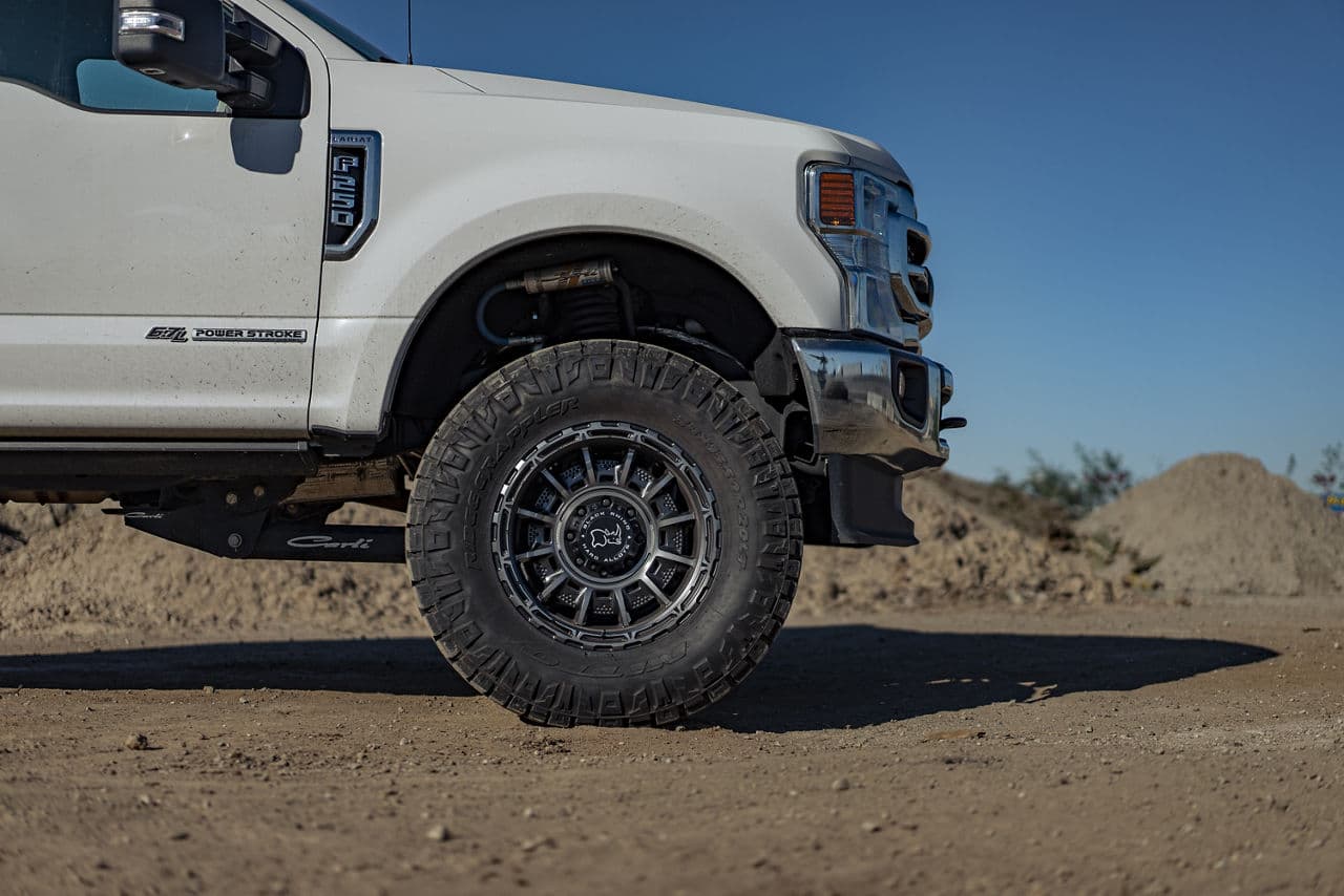 Interior of 2020 Ford F250 with vehicle wraps