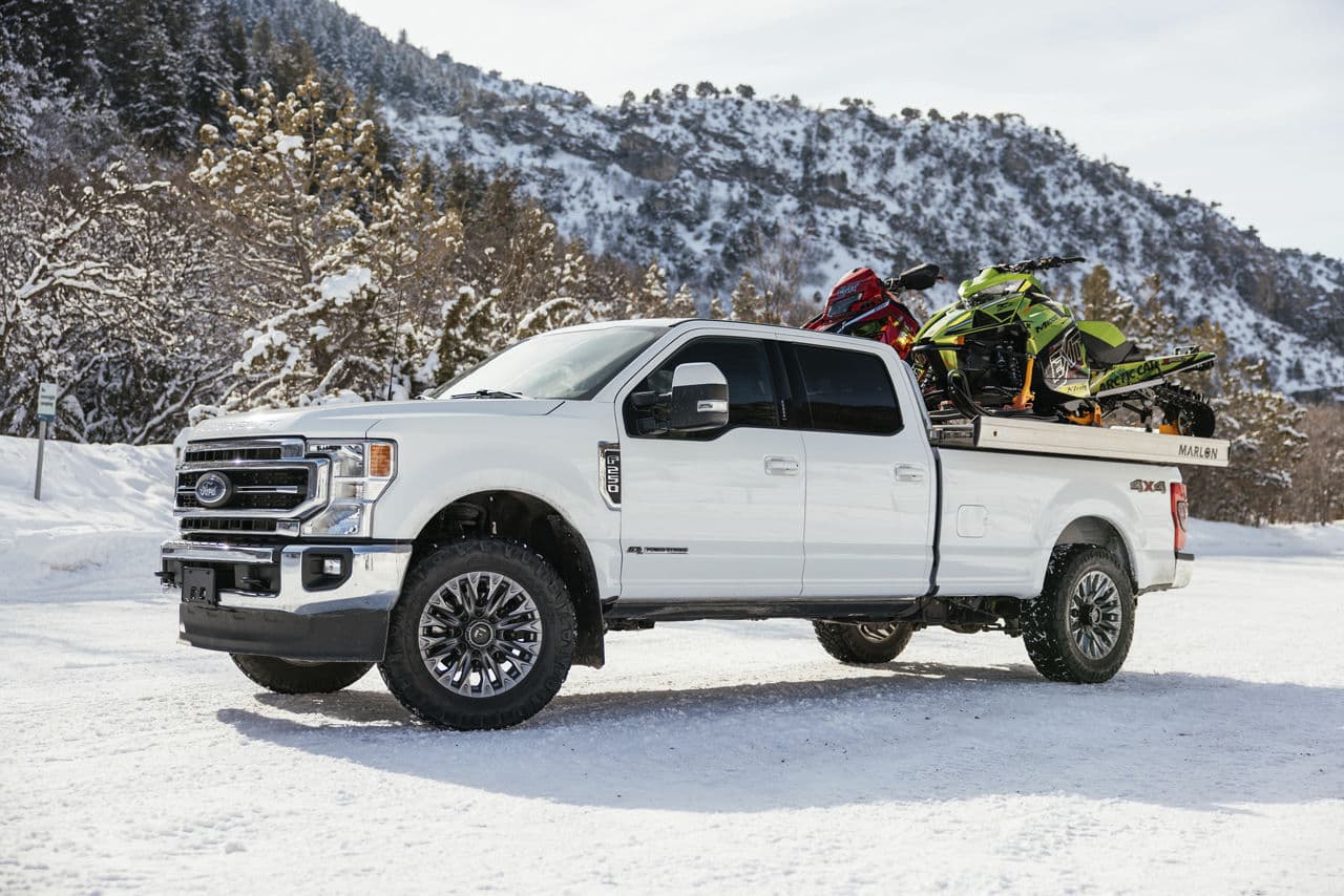 Front view of 2020 Ford F250 with wheels