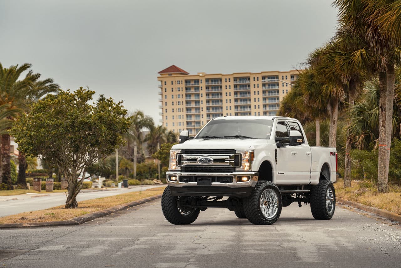 Front view of 2020 Ford F250 with wheels
