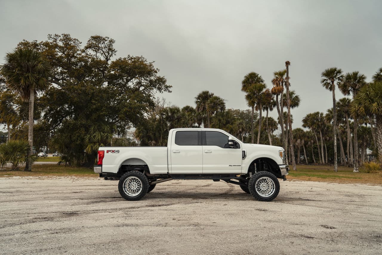 Interior of 2020 Ford F250 with wheels