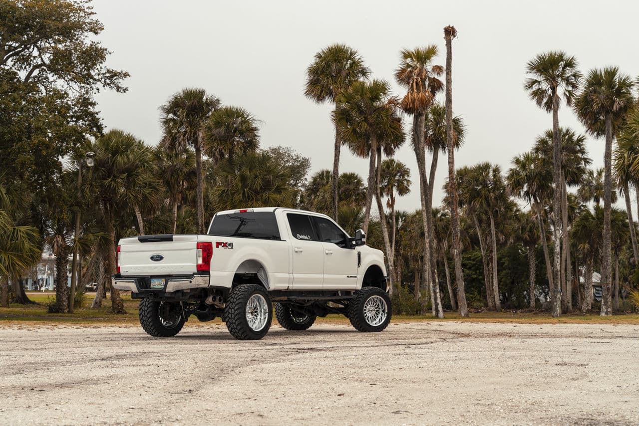 Detail view of 2020 Ford F250 with wheels