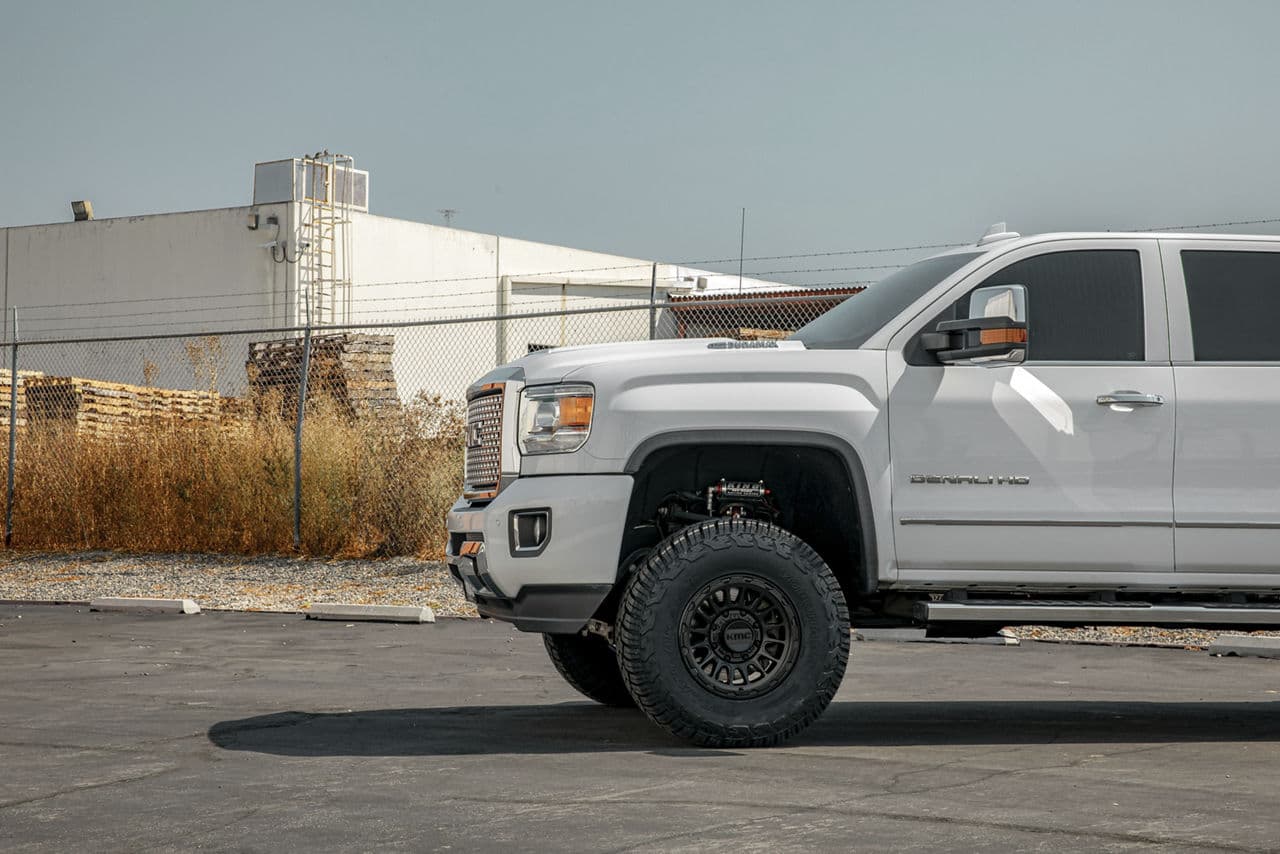 Rear view of 2020 GMC 2500 Denali with wheels