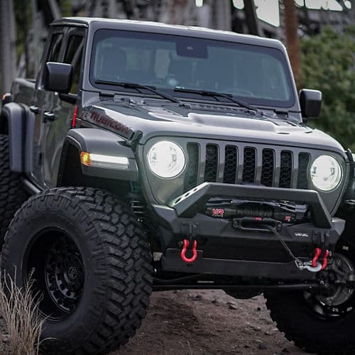 Interior of 2020 Jeep Gladiator with truck suv wheels