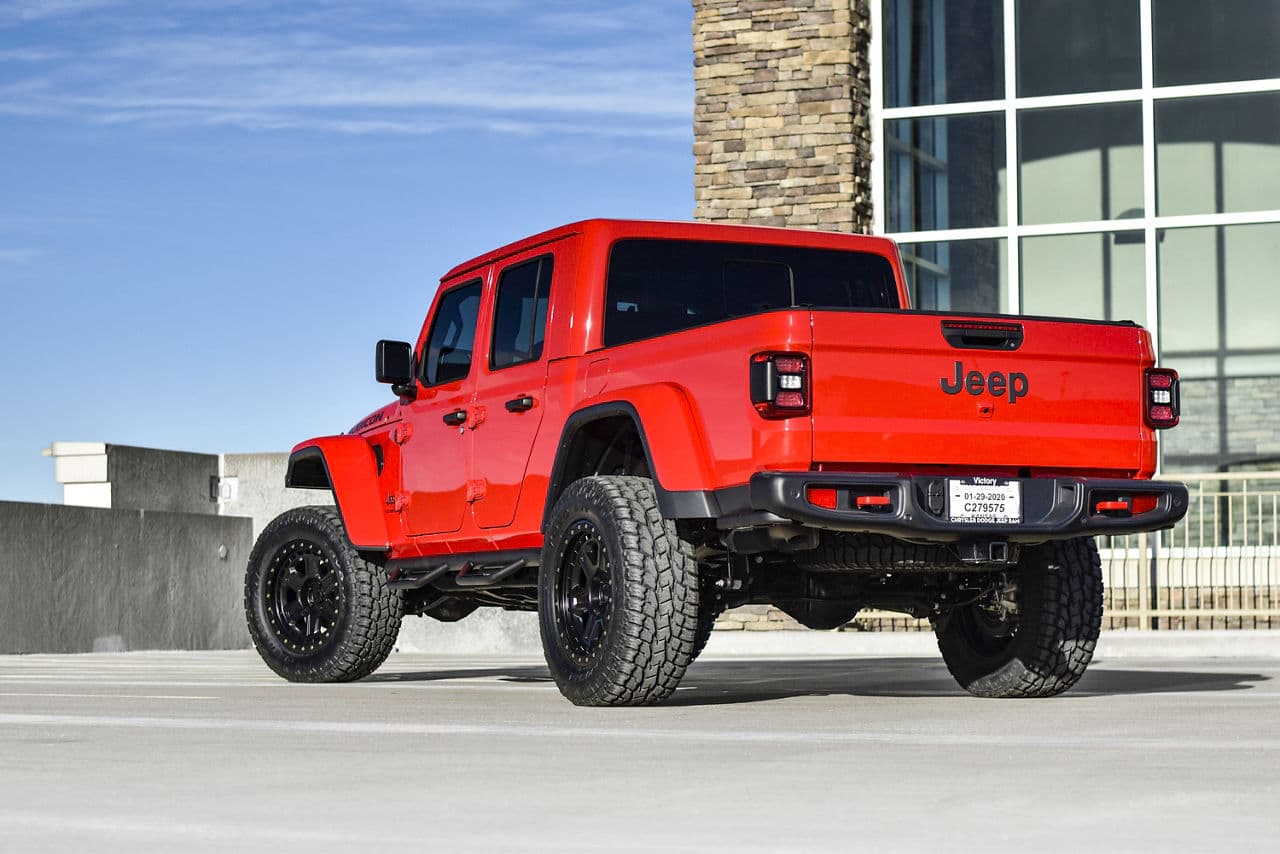 Interior of 2020 Jeep Gladiator with truck suv wheels