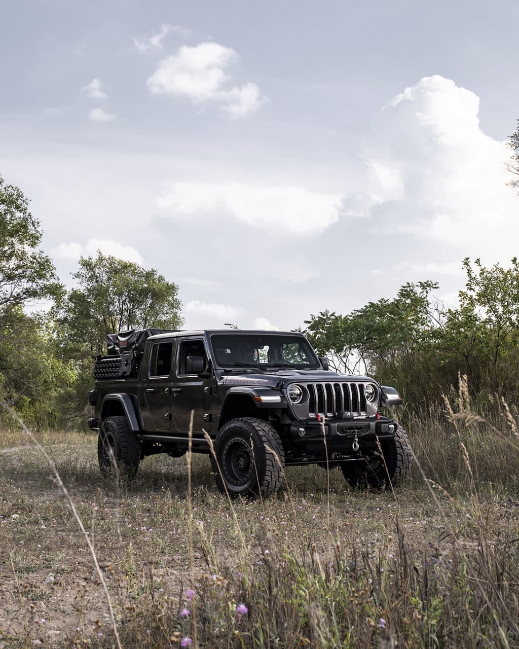 Interior of 2020 Jeep Gladiator with wheels