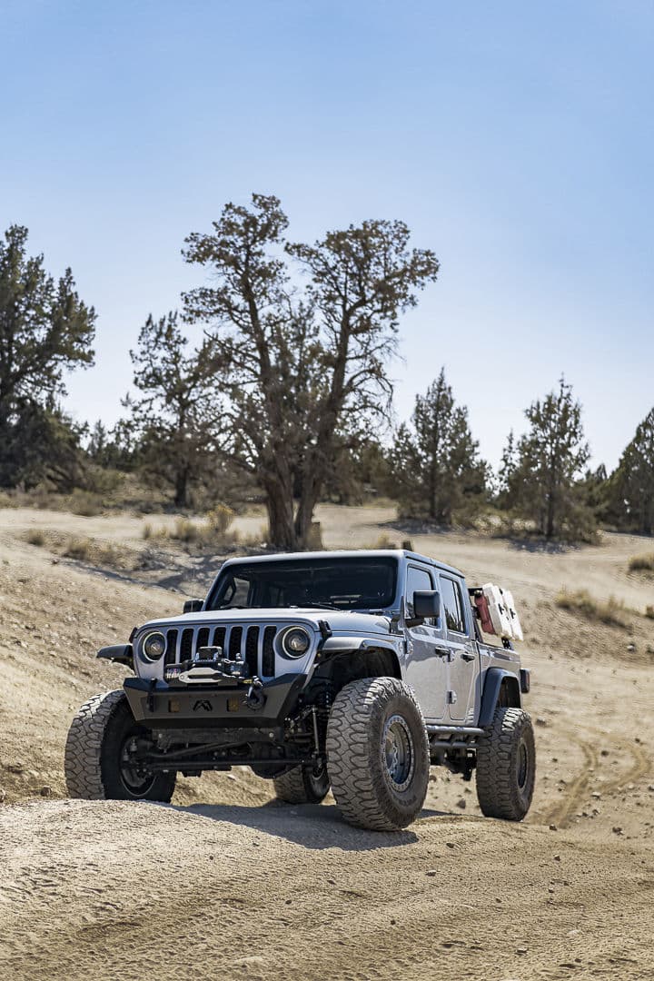 Detail view of 2020 Jeep Gladiator with wheels