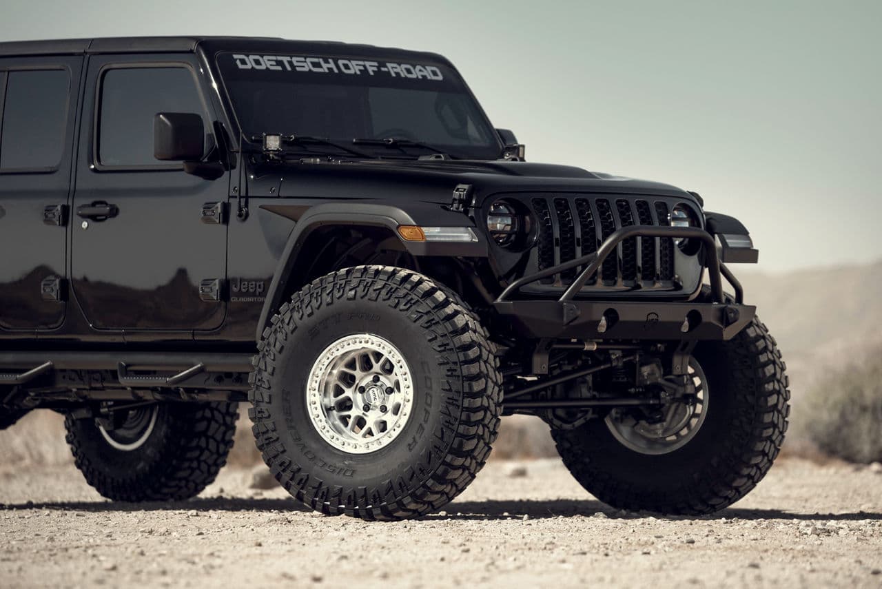 Interior of 2020 Jeep Gladiator with wheels