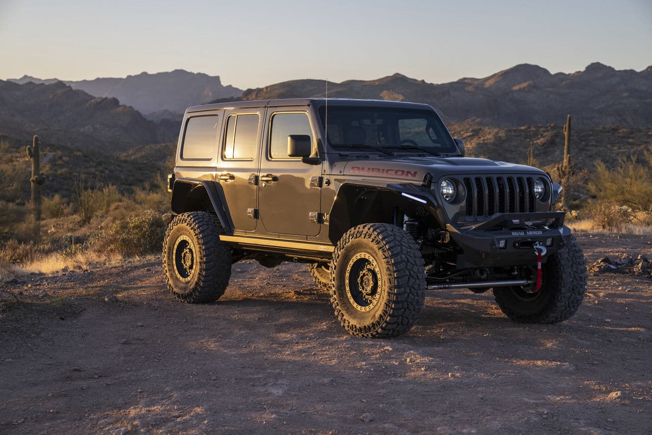 Interior of 2020 Jeep Wrangler JLU with wheels