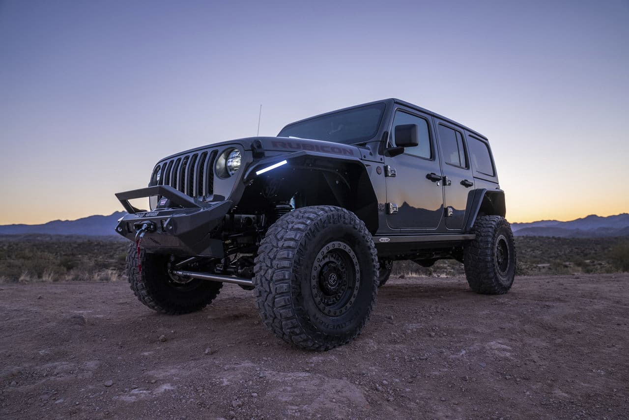 Detail view of 2020 Jeep Wrangler JLU with wheels