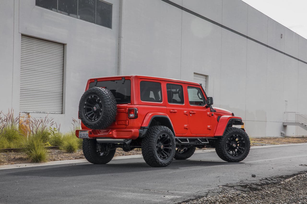 Interior of 2020 Jeep Wrangler Sahara with truck suv wheels
