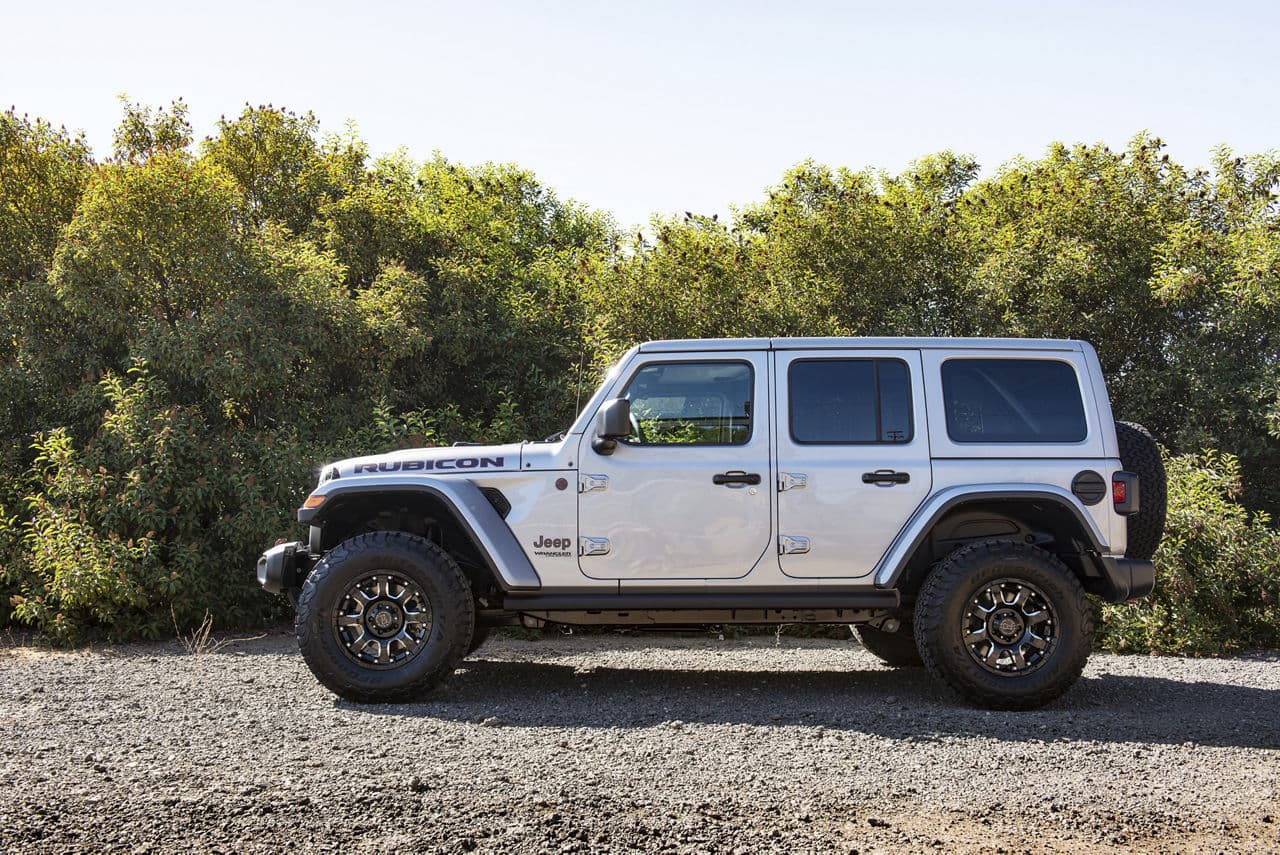 Interior of 2020 Jeep Wrangler with truck suv wheels