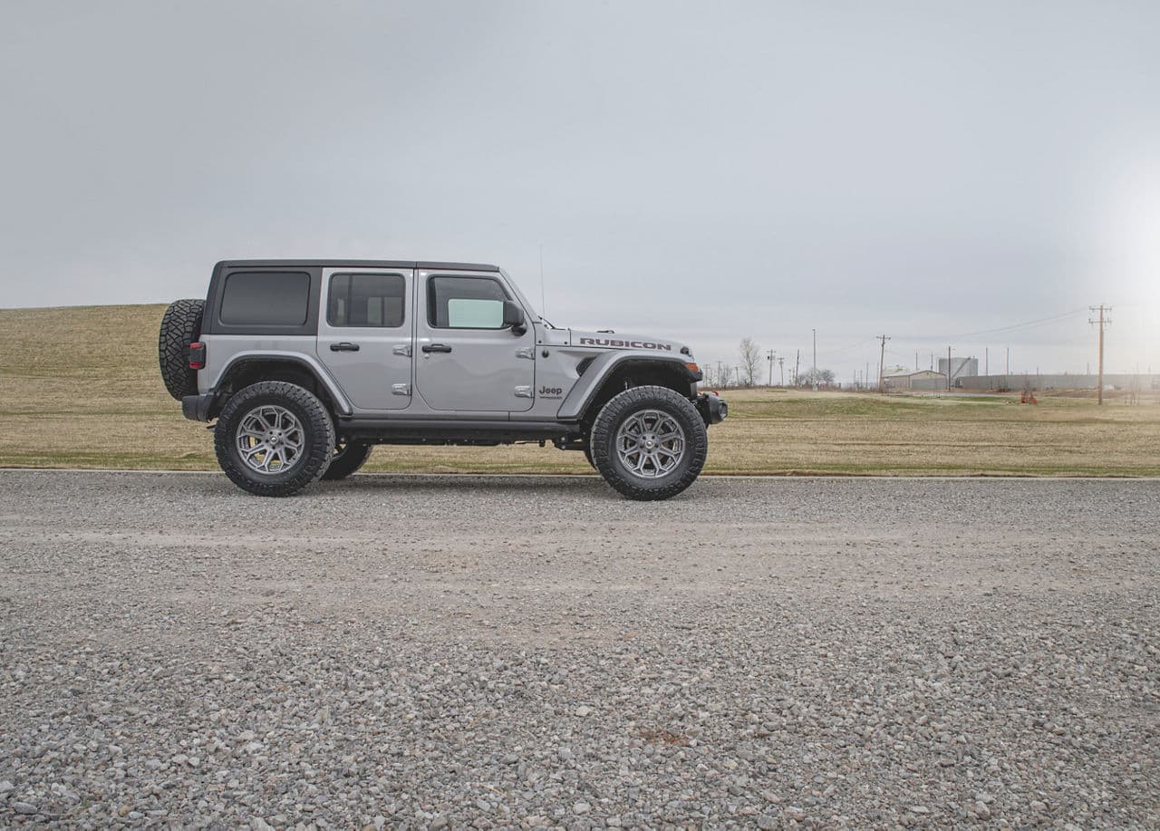 Interior of 2020 Jeep Wrangler Unlimited with wheels