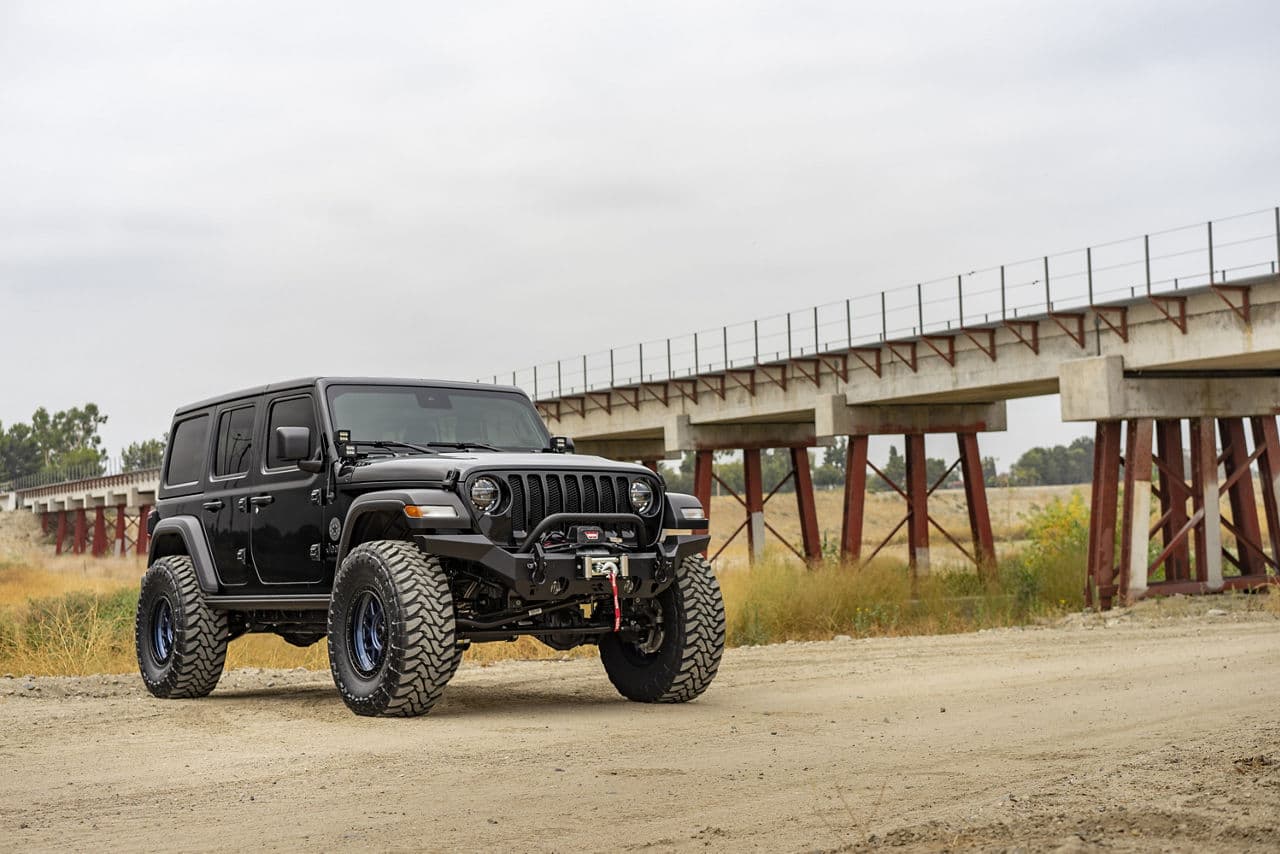 Front view of 2020 Jeep Wrangler with wheels