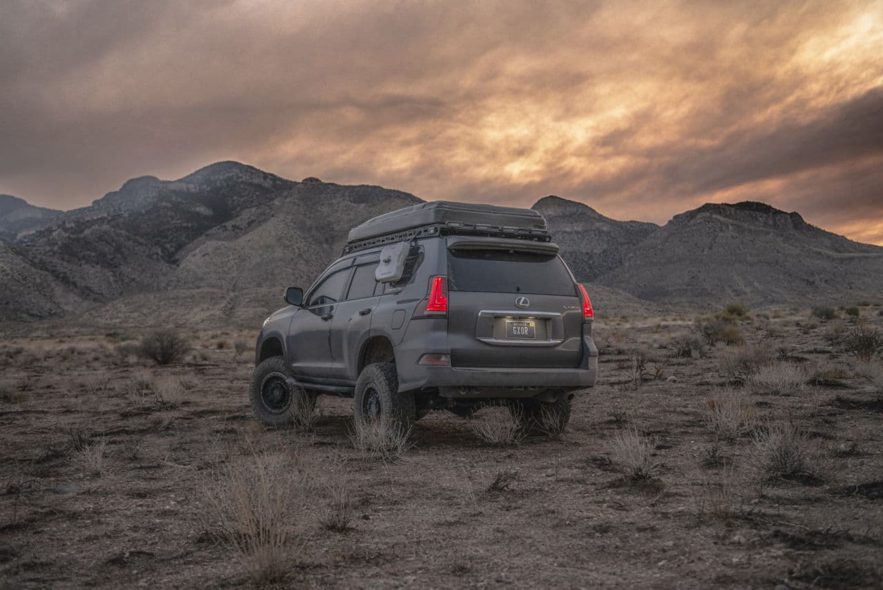 Rear view of 2020 Lexus GX460 with truck suv wheels