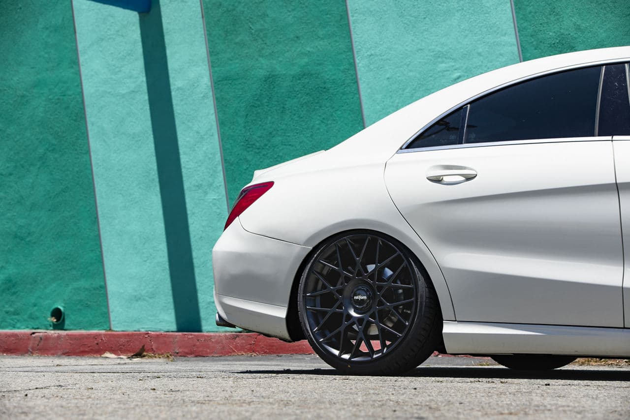 Rear view of 2020 Mercedes-Benz CLA250 with wheels
