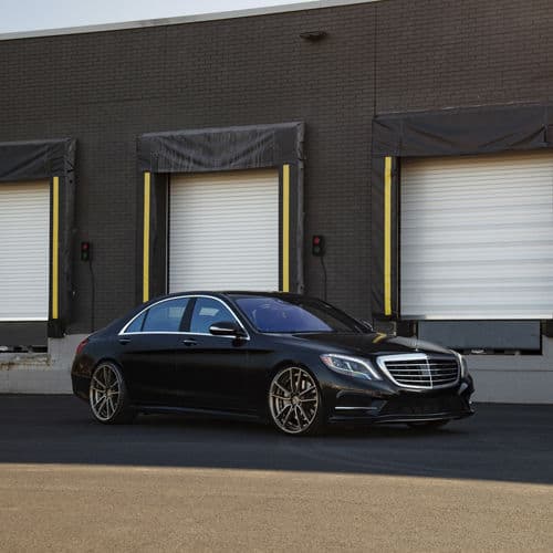 Interior of 2020 Mercedes-Benz S550 with wheels