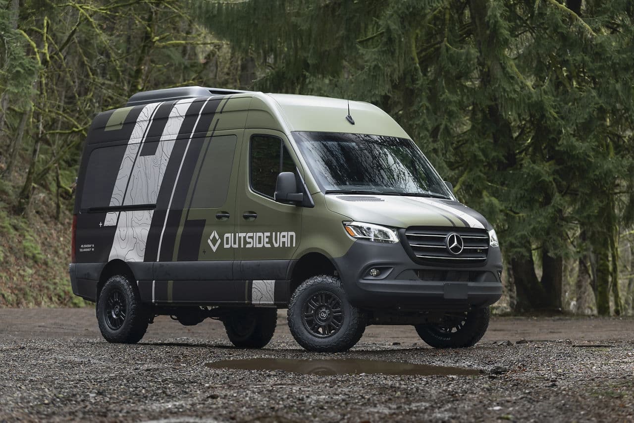 Interior of 2020 Mercedes-Benz Sprinter with truck suv wheels