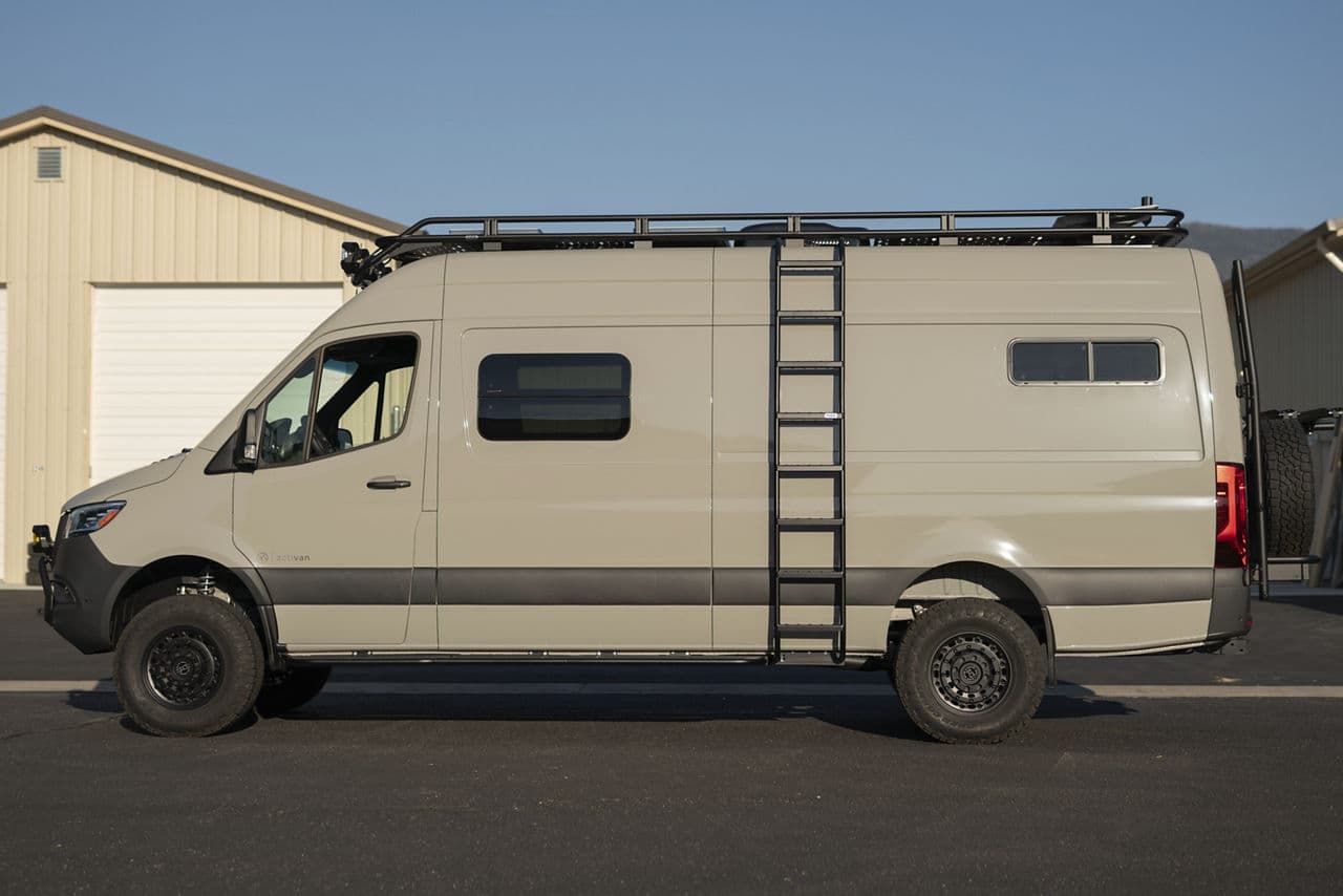 Rear view of 2020 Mercedes-Benz Sprinter with truck suv wheels