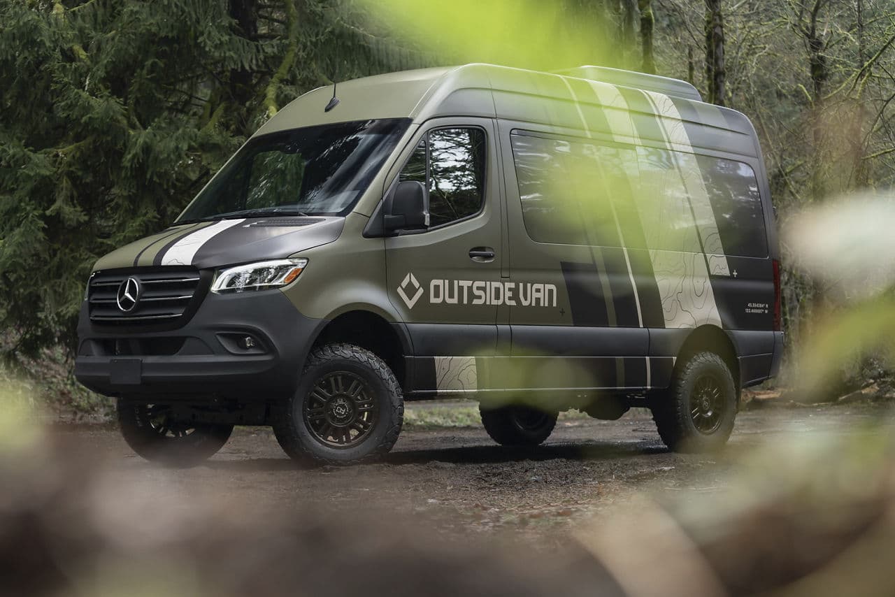 Front view of 2020 Mercedes-Benz Sprinter with truck suv wheels