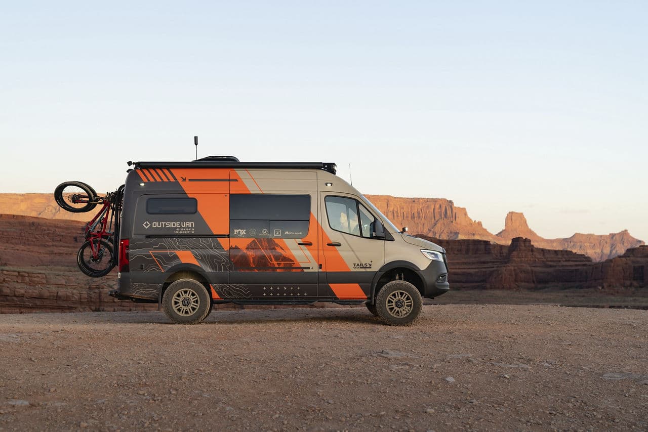 Detail view of 2020 Mercedes-Benz Sprinter with vehicle wraps