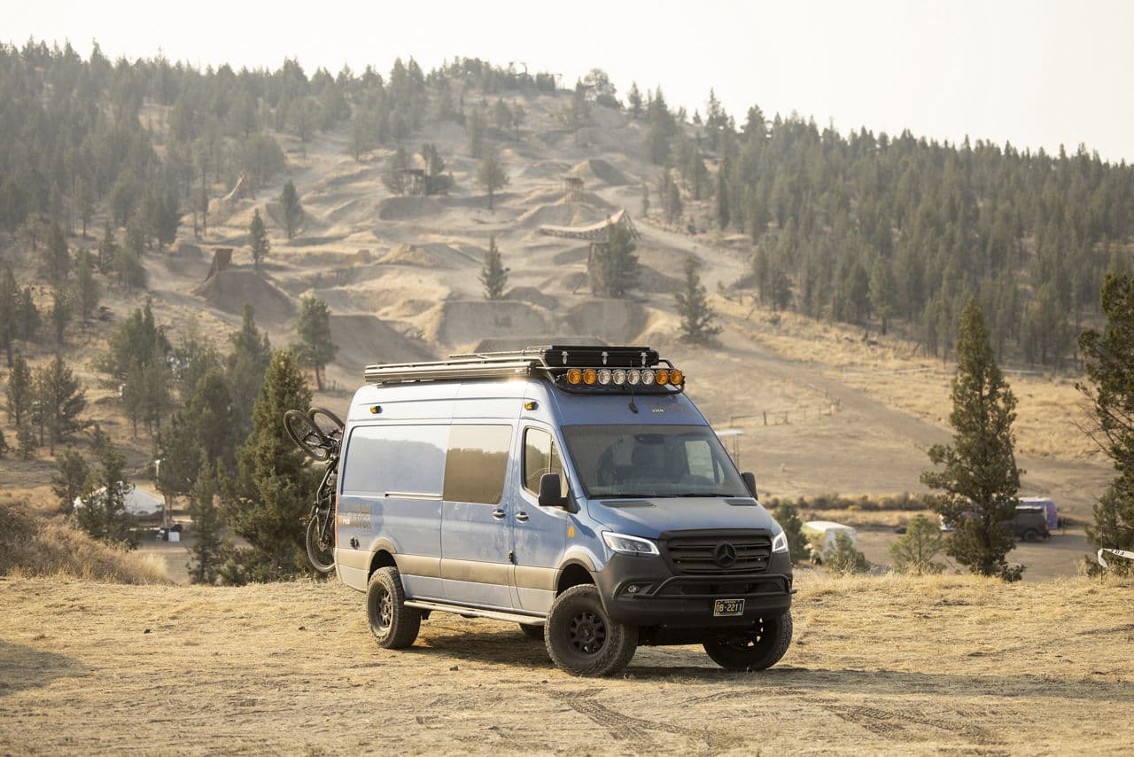 Front view of 2020 Mercedes-Benz Sprinter with wheels