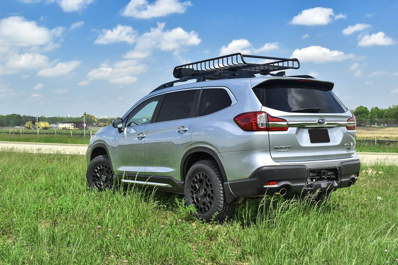 Rear view of 2020 Subaru Ascent with wheels