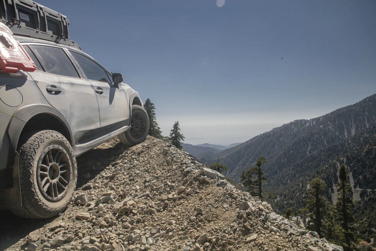Rear view of 2020 Subaru Crosstrek with wheels