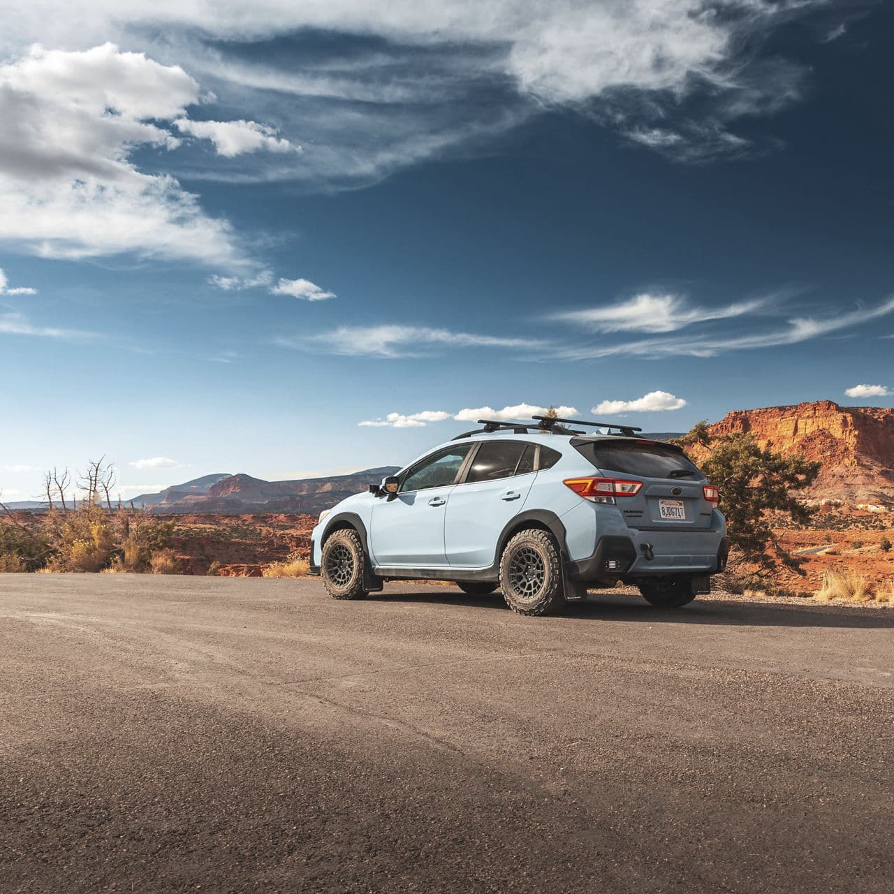 Side profile of 2020 Subaru Crosstrek with wheels