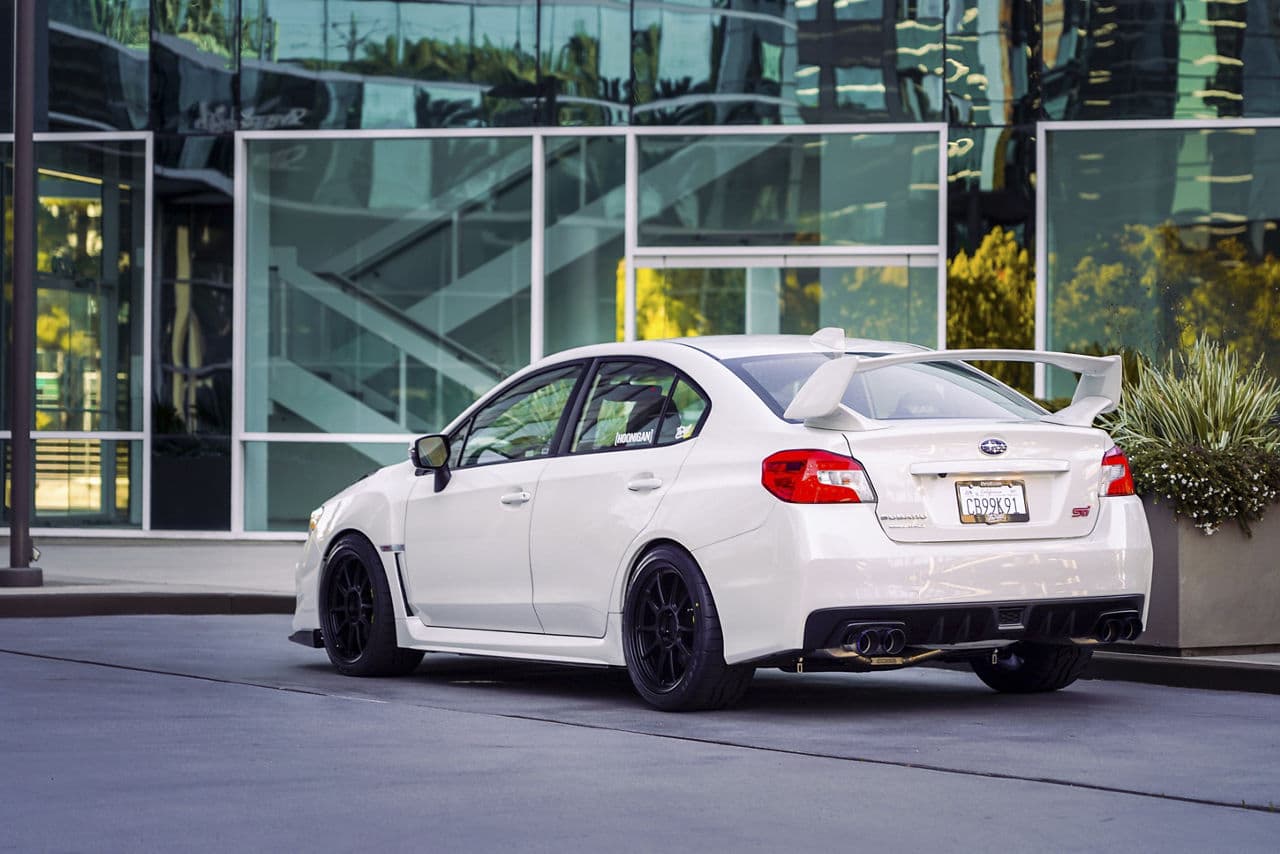 Front view of 2020 Subaru WRX STI with wheels