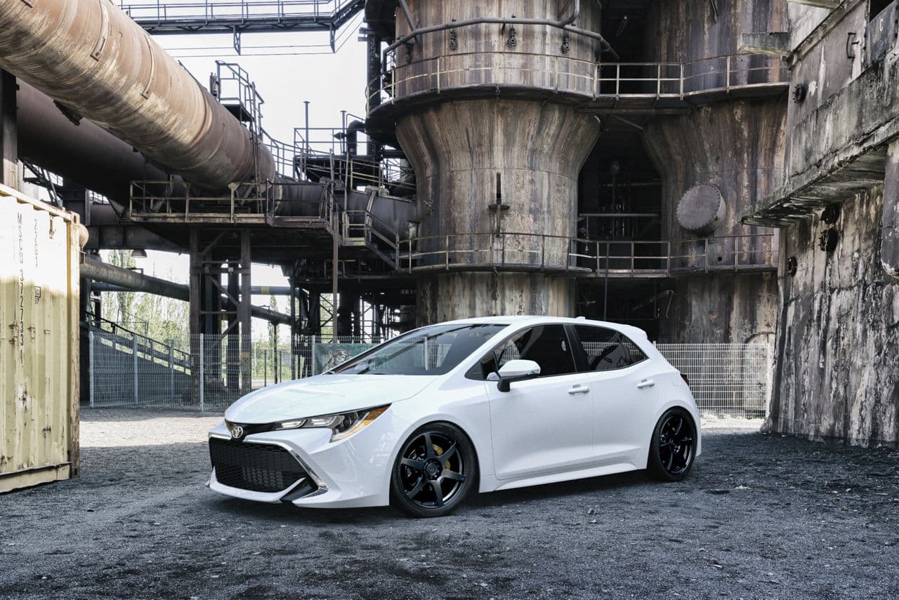 Front view of 2020 Toyota Corolla with wheels