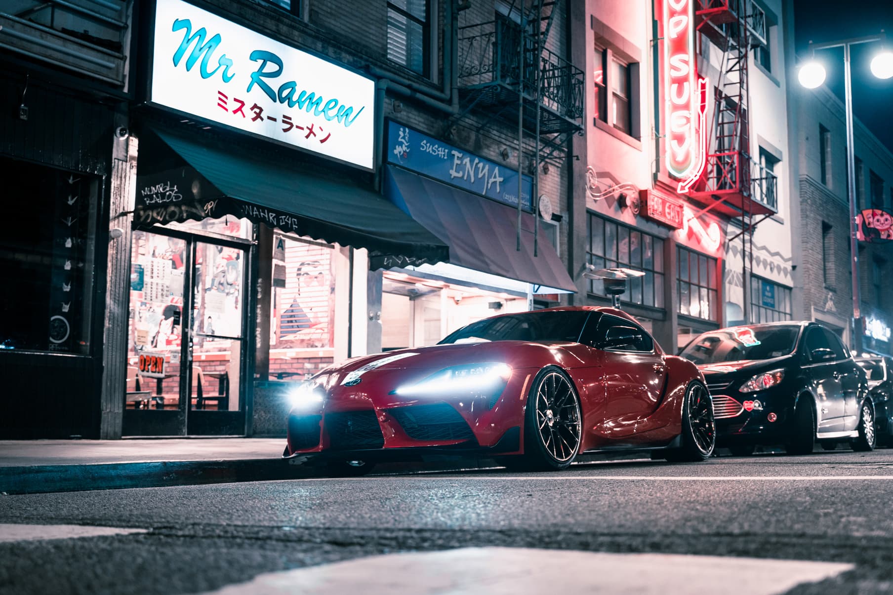 2020 Toyota Supra — vehicle wraps, rear view