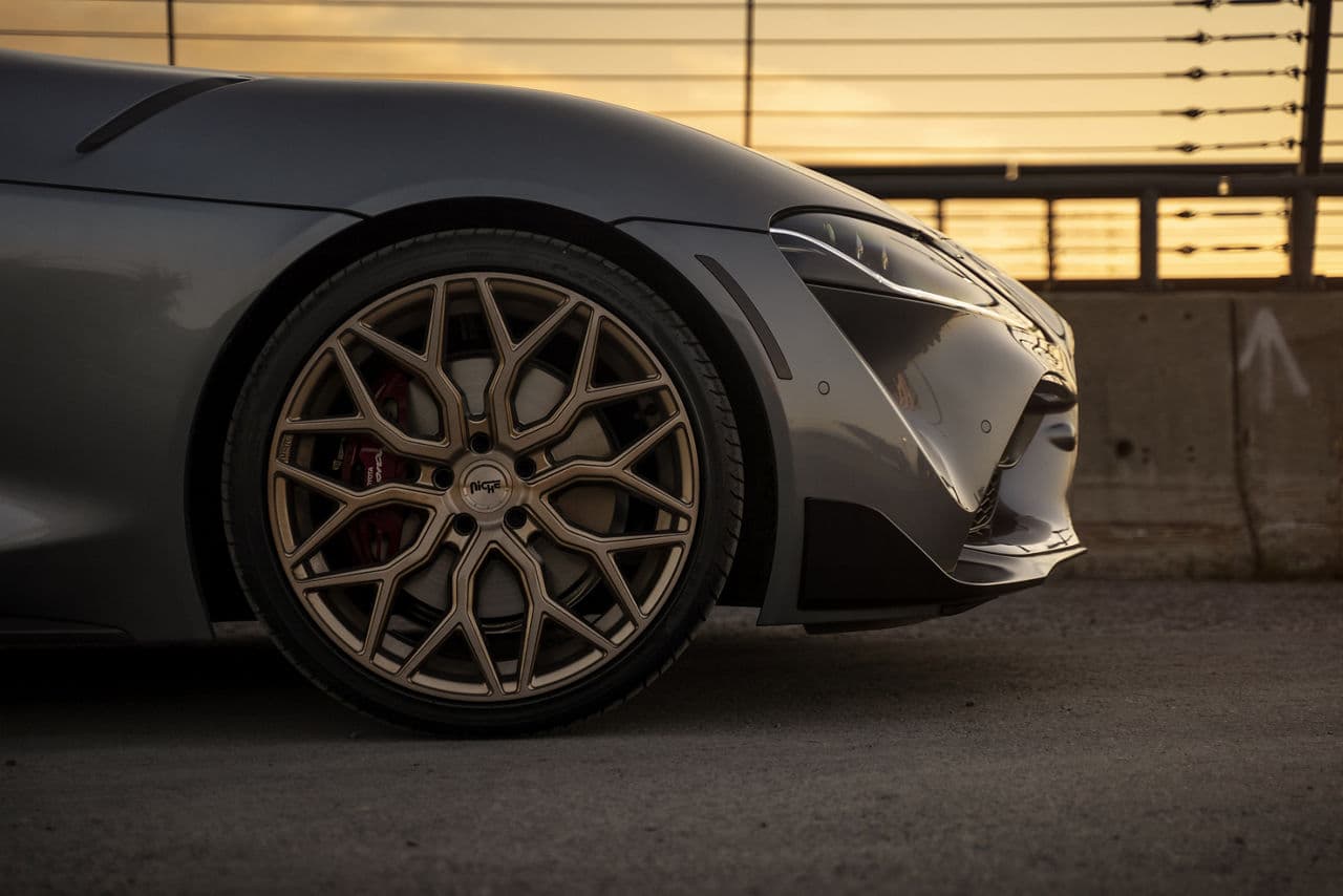 Interior of 2020 Toyota Supra with wheels