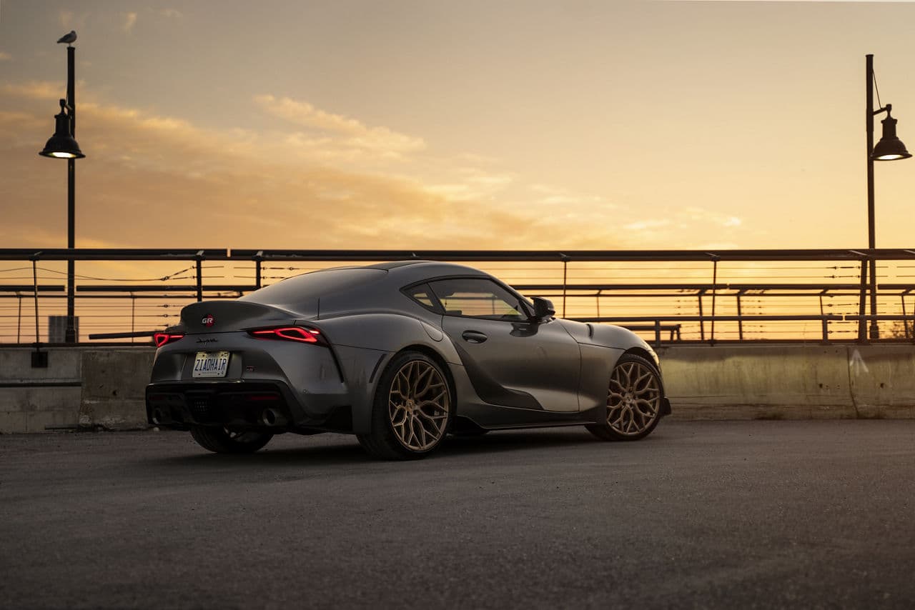 Detail view of 2020 Toyota Supra with wheels