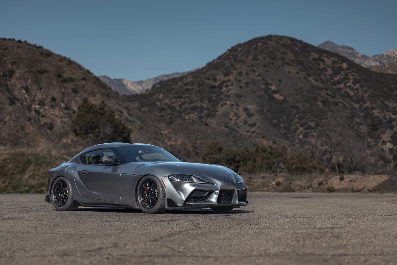 Front view of 2020 Toyota Supra with wheels