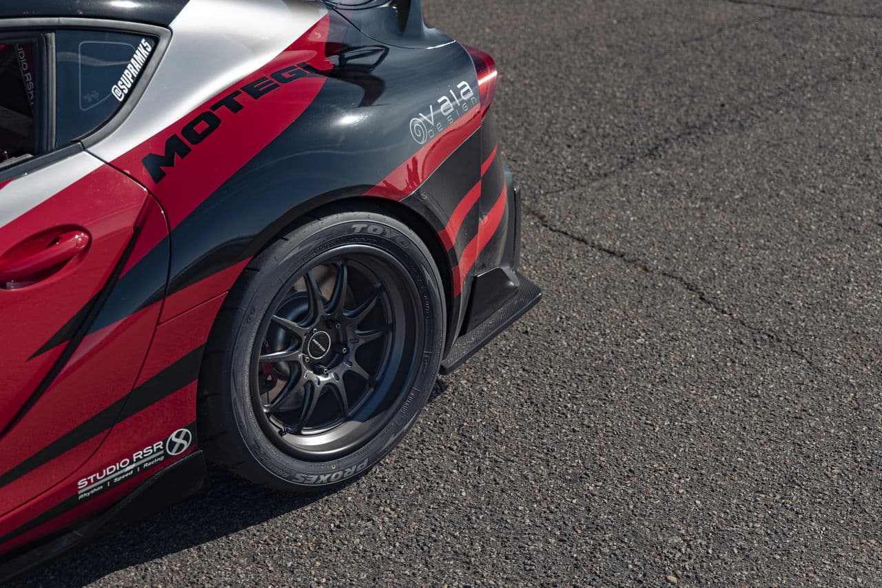 Side profile of 2020 Toyota Supra with wheels