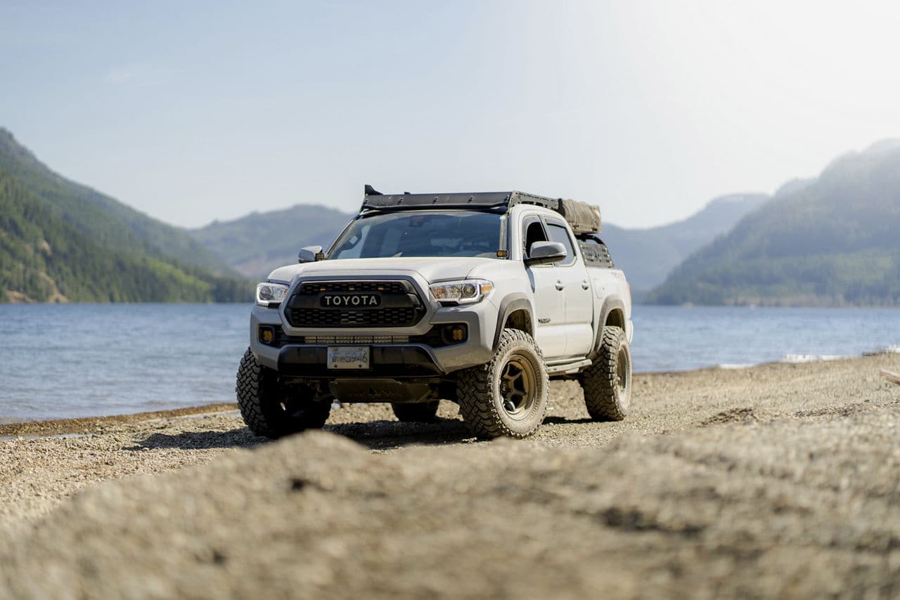 Front view of 2020 Toyota Tacoma with wheels