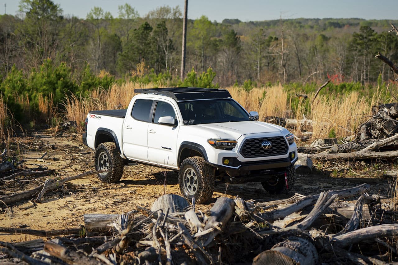 Front view of 2020 Toyota Tacoma with wheels