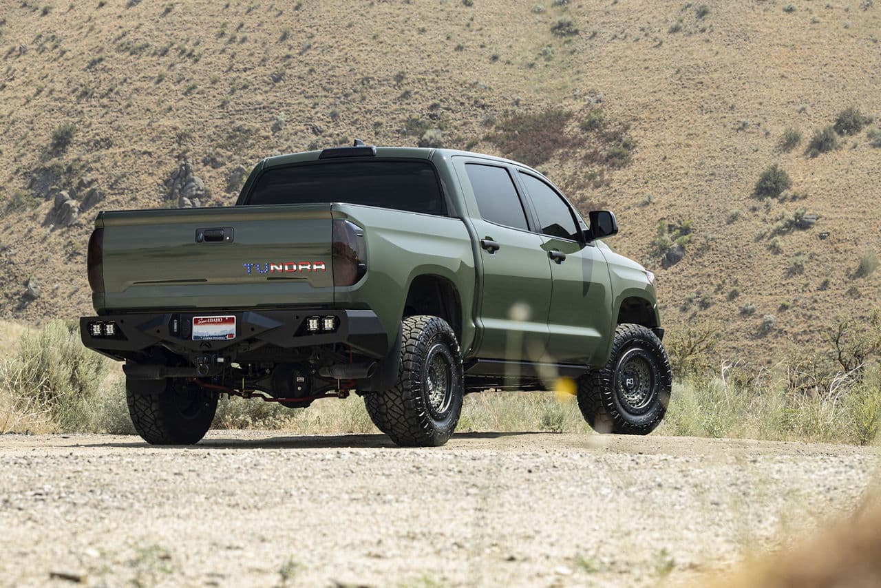 Front view of 2020 Toyota Tundra with vehicle wraps
