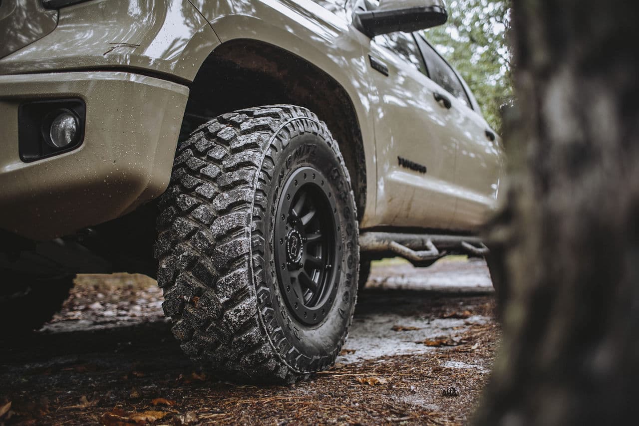 Front view of 2020 Toyota Tundra with wheels