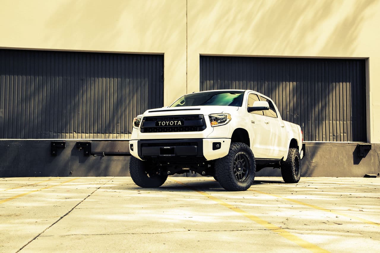 Detail view of 2020 Toyota Tundra with wheels