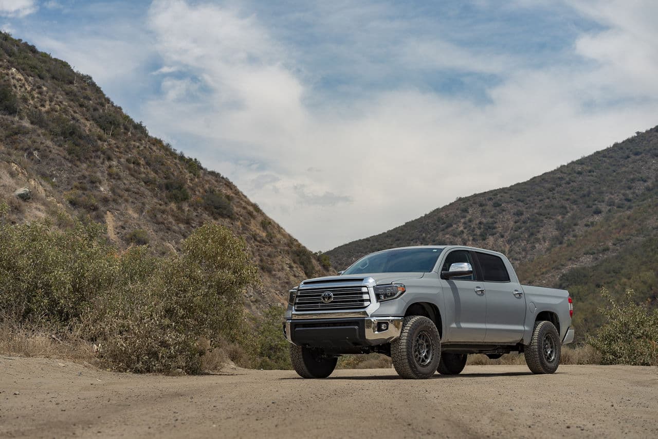 Front view of 2020 Toyota Tundra with wheels