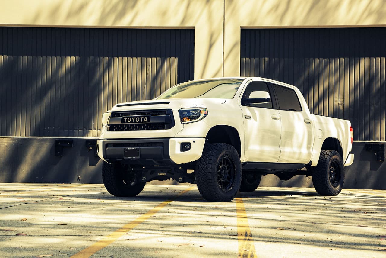 Front view of 2020 Toyota Tundra with wheels
