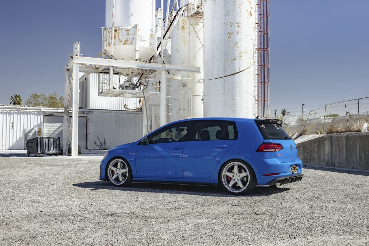 Front view of 2020 Volkswagen GTI with tuner wheels