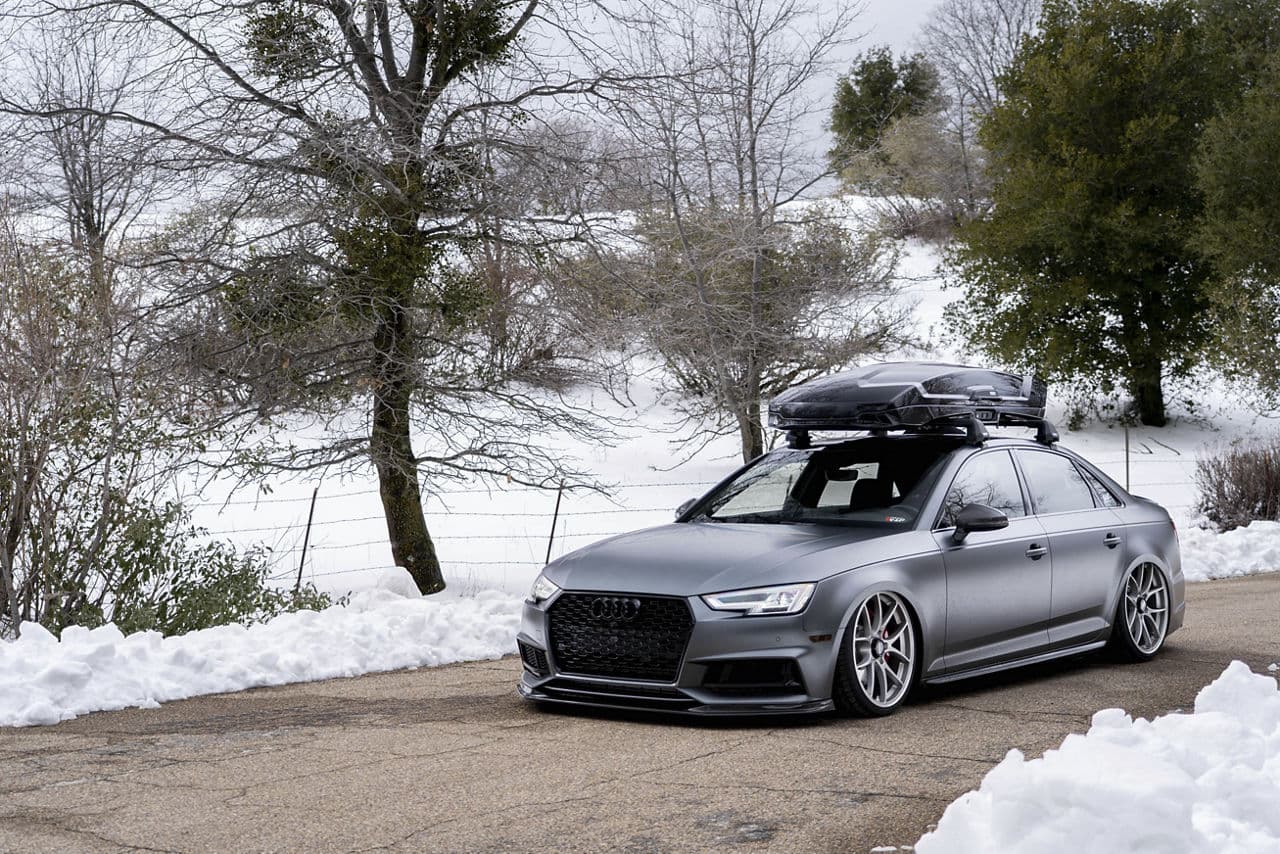 Detail view of 2021 Audi S4 with wheels