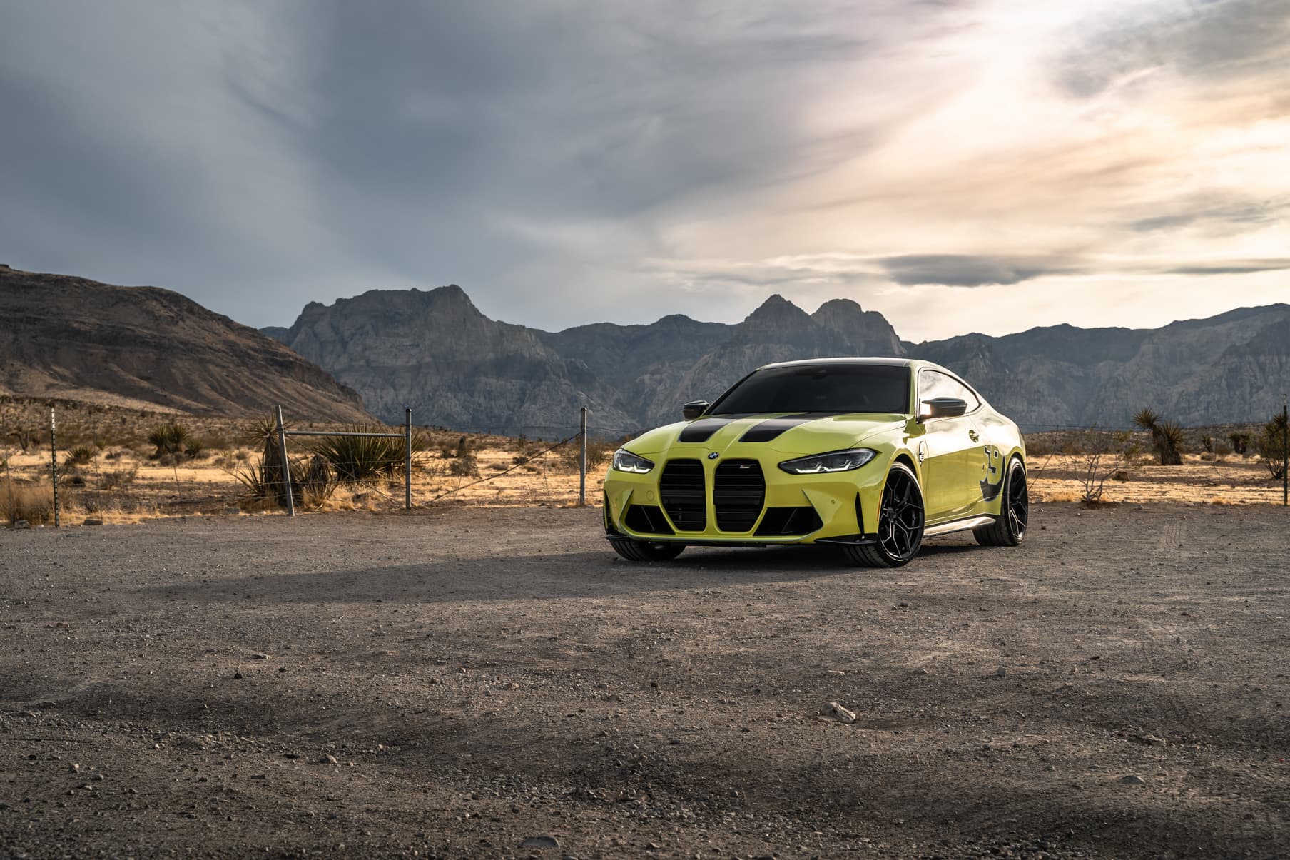 2021 BMW M4 Competition — lowering springs, front view